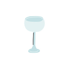 Wineglass. Glass goblet of alcohol drink. Vector illustration