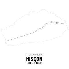 MISCON Val-d'Oise. Minimalistic street map with black and white lines.