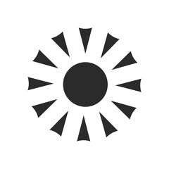 Sun silhouette icon set. Summer circle shape. Heat