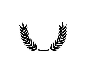 Laurel circle wreath. Branch greek olive oak wheat leaves