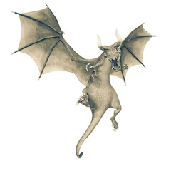 dragon cartoon ready to attack