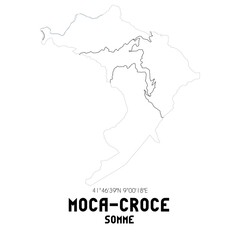 MOCA-CROCE Somme. Minimalistic street map with black and white lines.
