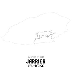 JARRIER Val-d'Oise. Minimalistic street map with black and white lines.