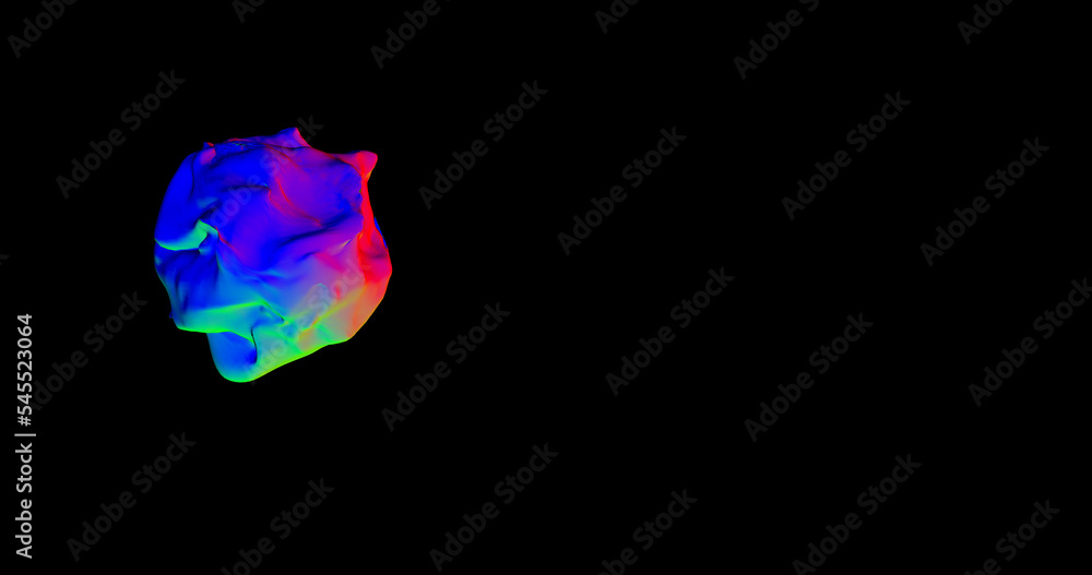 Poster absract trendy background. rainbow liquid sphere iridescent in loop motion. metal multicolors in neo