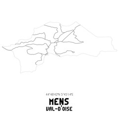 MENS Val-d'Oise. Minimalistic street map with black and white lines.