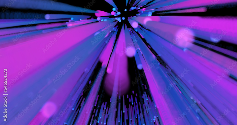 Poster stars tunnel in fast speed background. hyper galaxy backdrop with warp tunnel concept for time trave