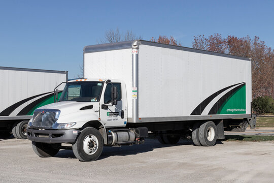Navistar International Semi Tractor Trailer Trucks in Enterprise Rental livery. Navistar is a subsidiary of Traton.