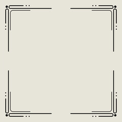 Vintage design element. Retro vintage frame. Hand drawn page decor.  border design element