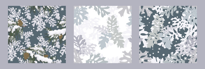 Christmas and Happy New Year seamless pattern. Vector design template.