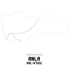 ANLA Val-d'Oise. Minimalistic street map with black and white lines.
