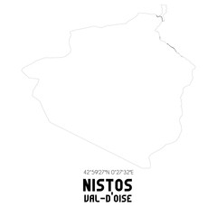 NISTOS Val-d'Oise. Minimalistic street map with black and white lines.