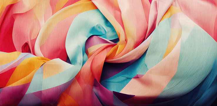 Decorative twirling pastel lines as wallpaper