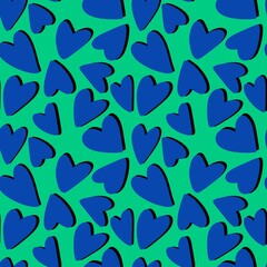 Valentines hearts seamless cartoon pattern for wrapping and kids clothes print and fabrics and gift box
