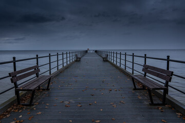 Fototapeta premium Pier. Sea View. Baltic Sea.