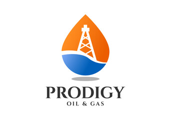 The water drop logo is suitable for the oil and gas industry.