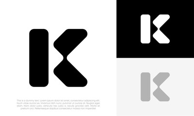 Initial letter K logo design vector