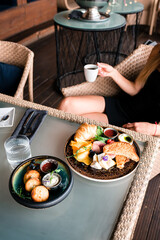 Coffee and breakfast cakes for breakfast