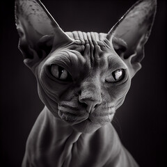 Obraz premium photo of a young adult cat generated with Artificial Intelligence
