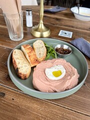 pate with cheese and bread