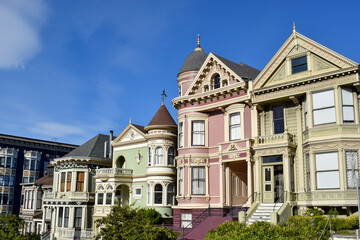 Fototapeta na wymiar Painted Ladies in San Francisco, CA.