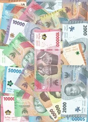 New Indonesian rupiah note. Indonesian Rupiah the official currency of Indonesia. Indonesian Rupiah. Emission year 2022