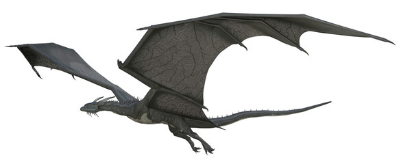 Fototapeta premium 3D Rendered Fantasy Dragon Isolated on Transparent Background - 3D Illustration