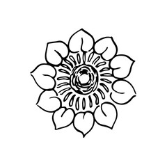 wild flowers, dooddle, lineart, vector, illustration, hand drawing