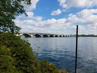 the peaceful riverfront on detroit's eastside, overlooking Belle Isle park