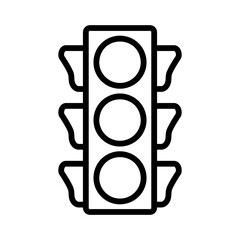 Icono de semáforo. Señal de tráfico, precaución, luz de advertencia. Ilustración vectorial