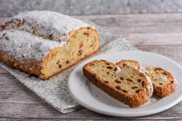 Original and traditional homemade Stollen