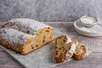 Original and traditional homemade Dresdner Stollen