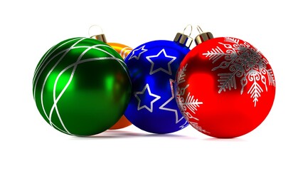 Christmas Balls isolated on white background
