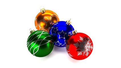 Christmas Balls isolated on white background