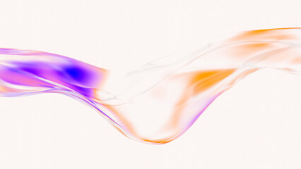 Naklejka premium Abstract fluid 3d render holographic iridescent neon curved wave in motion bright background. Gradient design element for banners, backgrounds, wallpapers and covers.
