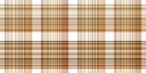Woodland white tartan seamless border textile. Tonal autumnal forest plaid with organic texture. banner of orange stripe for rough washi tape.