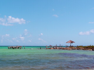 Hanging out on the old pier, Playa Del Carmen, Mexico