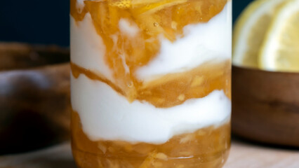 delicious yogurt with lemon flavor