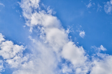 Beatiful blue sky with clouds on a sunny day