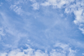 Beatiful blue sky with clouds on a sunny day