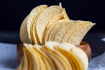 Crispy potato chips fried with spices