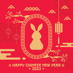 flat chinese new year background