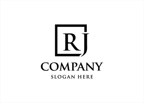 RJ logo design template