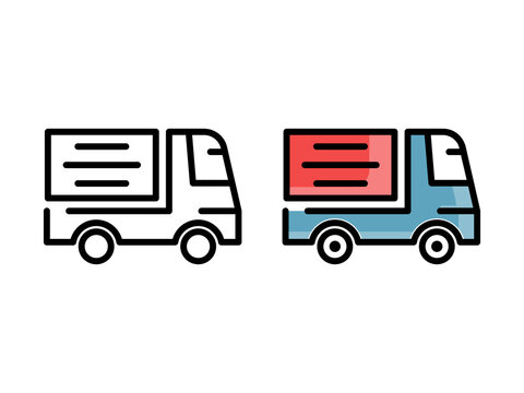 The box car graphic design is suitable as an icon or illustration of shipping goods for complementary design needs