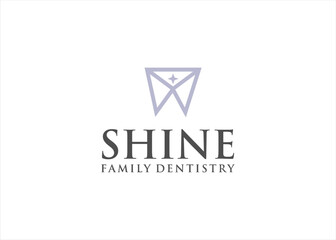 family dentist dental care clinics logo design