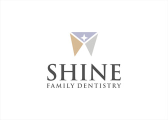 Naklejka premium family dentist dental care clinics logo design