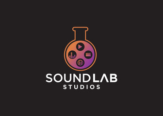 music lab studio logo design