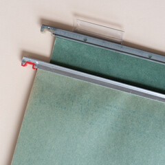 vintage hanging folders with clear plastic tab