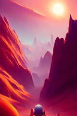 Super Red Hot Canyon - Landschaftsgrafik