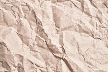  Brown crumpled paper texture background