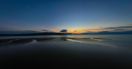 Fototapeta na wymiar Sunset of the sea, Conwy Bay in Wales